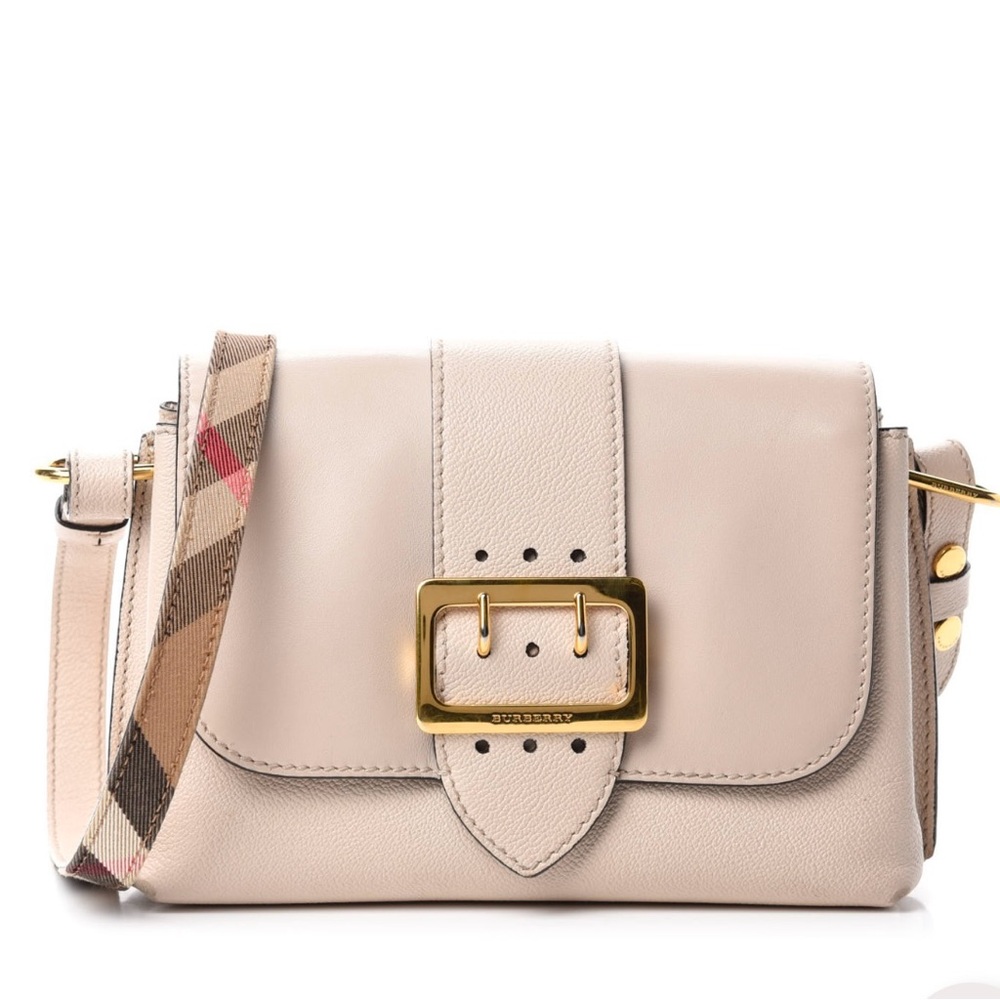 Burberry • Grain Calfskin Small Medley Crossbody • Limestone - Picture 3 of 16